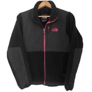 The North Face Denali Polartec Fleece Zip Jacket Women’s Black and Hot Pink